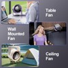 YUBOMT Desk Fan 5400mAh Rechargeable Portable Fan 100 Speeds Adjustable