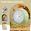FLOITTUY Silent Table Analog Alarm Clock No Ticking, Lighted on