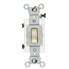 Leviton 12021-2I 3-Amp, 24 Volt AC/DC, Toggle Single-Pole, Industrial Grade, Self-Grounding, Ivory