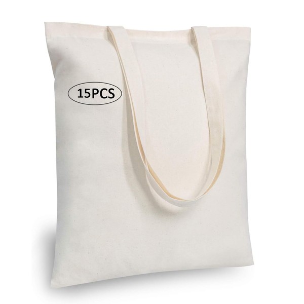 AZULDIMEN Paquetes de Bolsas Tote Bag De Manta Cruda 40