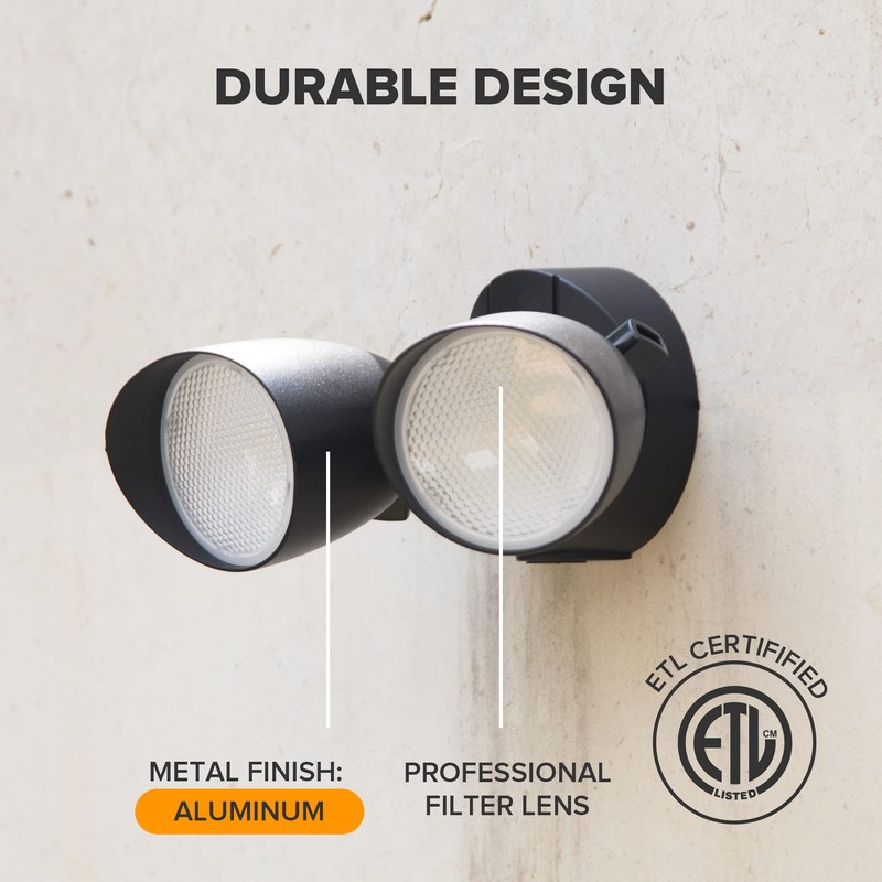 UME 2-Packs 2500 Lumen 32 Watt 28 LED Dual-Head Floodlight