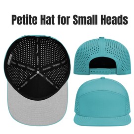 Petite Snapback Hats for Small Heads Men Women,Sky Blue Baseball Cap,Adjustable Size