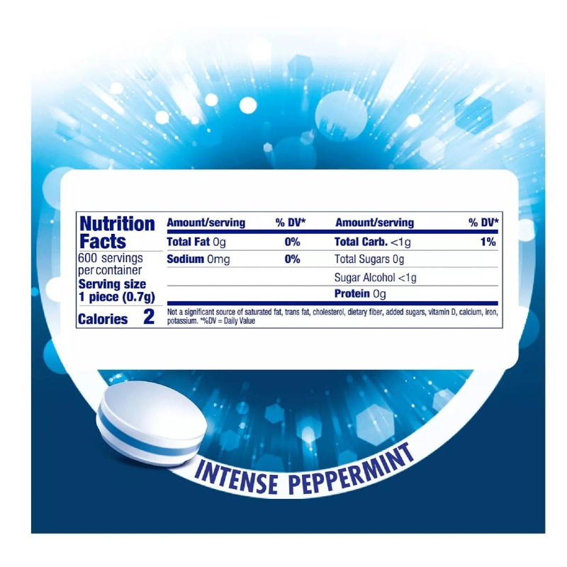 Mentos Clean Breath Sugarfree Hard Mint, 150Pc, Intense Peppermint (Pack