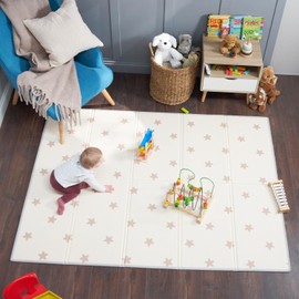 Bubba Bear Baby Play Mat | Thick Floor Foam Playmats for Babies | 79" x 59" Soft Foldable Matt Gyms Playmat for Kids & Infants | Extra Large Padded Waterproof Mats for Toddlers Crawling & Playing