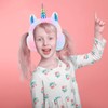 SATINIOR Unicorn Winter Ear Muffs, Cartoon Ear Plush, Fluffy, Warm,