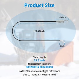 CLSR2U 303200012 303200050 Snowblower Clutch Cable, Lower Auger Cable Compatible with PowerSmart DB7103-24, Drive Cable Fit for Snow Thrower DB7659A-22 (208cc) DB7651A-24(208cc) DB7659H-22(212cc)