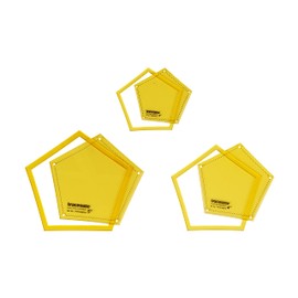 Traceease Pentagon Quilting Template Stencils Set of 3, 3"/4"/5" inches DIY Sewing Quilt Patchwork templates for Quilting