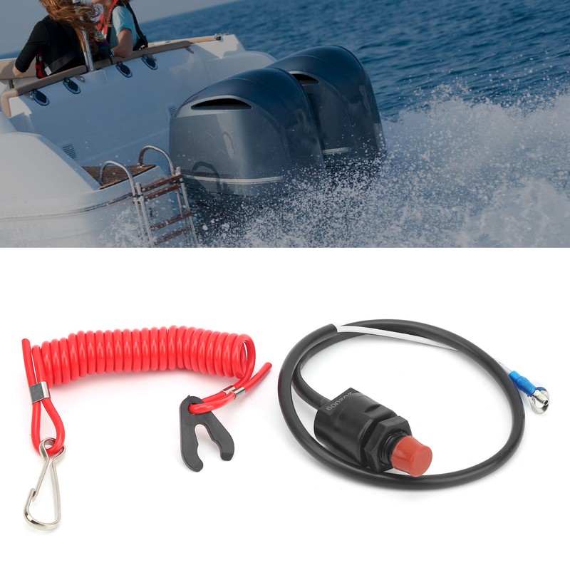 Emergency Stop Switch Safety Tether 6E9-82575-09 Fit for Yamaha Outboard