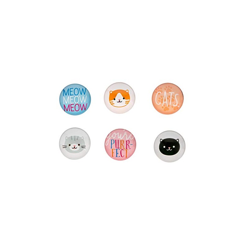 Pearhead Cat Kitchen Magnets, Pet Themed Refrigerator Magnets, Cat Décor