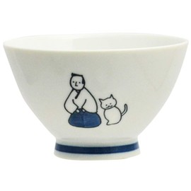 Ijinsha Kyu-JITSU 85402 Rice Bowl, 4.1 x 2.4 inches (10.3 x 6.0 cm), Samurai