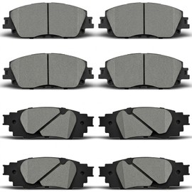 Front Rear Brake Pads Set Fit For 2018-2022 Toyota Camry Hybrid/XLE/XSE, for 2019-2022 Rav4 Lexus ES350 ES250 UX200 UX250h