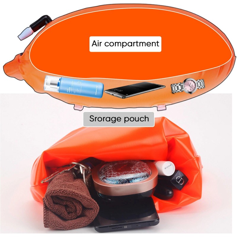 T6 TPU Orange Swim Buoy 15L - Adjustable Waist Strap