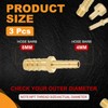 sourcing map 3pcs 8mm to 4mm Brass Hose Barb Fitting