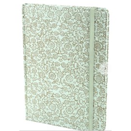 Ecoleatherette A5 Ruled Notebook - Flowers