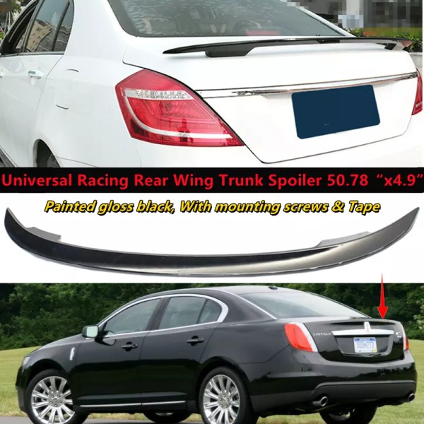 MUTUSAISI Universal Rear Trunk Wing GT Racing Spoiler Lip Fit
