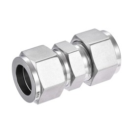 sourcing map Compression Tube Fitting 3/4" Tube OD x 3/4" Tube OD Straight Coupling Adapter 316 Stainless Steel