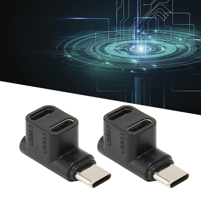 Zunate 2 Pack USB C 3.1 90 Degree Angle Adapter