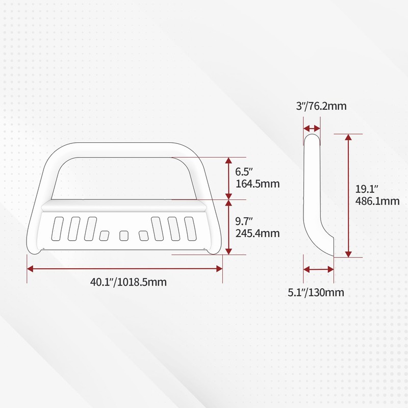 YITAMOTOR Bull Bar Compatible for 2005-2015 Toyota Tacoma, Silver Brush