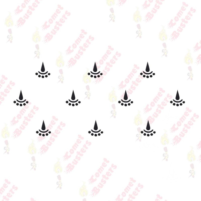 Comet Busters Black Fancy Bindis