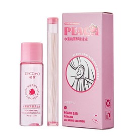 AKIESY Ear Hole Cleaning Thread, Peach-Scented Deodorizing Ear Cleaning Solution, Piercing Holes Clean Kit, 60/120/180 lines set 1Psc:_1psc