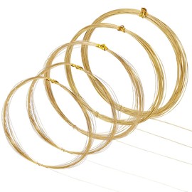 BENECREAT 24/26/28/32 Gauge Bare Solid Brass Wire, 50m/164 Feet 4 Sizes Round Soft Brass Wire Pure for Jewelry Making Craft Gem Wrapping