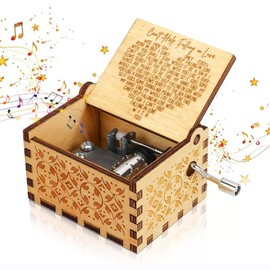 KYWLCO Can't Help Falling in Love Music Box, Hand Crank Musical Boxes, Gifts for Wife Husband Girlfriend Lover Boyfriend Valentine Wedding Anniversary Birthday Christmas