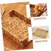 KOMBIUDA 1Set Woven Storage Baskets Decorative Straw Baskets for Organizing