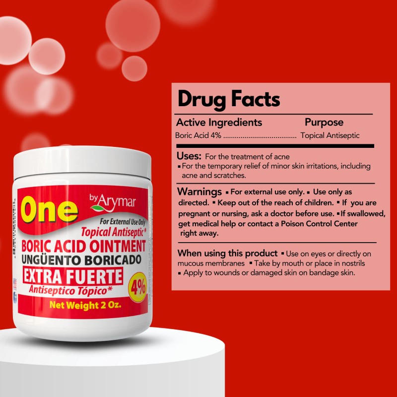 Arymar Boric Acid Ointment 4% – Skin Care Topical, 2