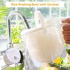 Moncer Rice Washing Bowl Colander, Rice Washing Bowl with Strainer