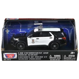 DCD 2022 Ford Police Interceptor Utility LAPD (Los Angeles Police Department) Black and White Law Enforcement Public Waste Bins