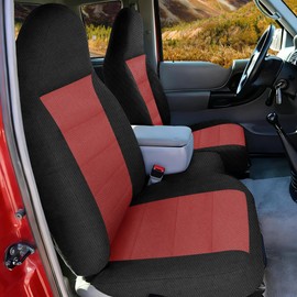 ESMING 2PCS 60/40 High Back Bench Seat Cover for Ford Ranger 2004 2005 2006 2007 2008 2009 2010 2011 2012, Protective Seat Protectors for High Back Bench Style Seats - Red