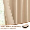 DWCN Beige Curtains for Living Room -Room Darkening Extra Long