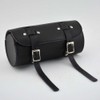 Exclusive Leather Bicycle or Bike Round Saddle Toolkit Bag (Black)