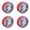 Heavy Duty Casters Wheels 4" 5" 6" 8" DiameterX2 Width