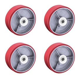 Heavy Duty Casters Wheels 4" 5" 6" 8" DiameterX2 Width Industrial Caster Wheels Polyurethane Wheel with Capacity 800-1,500 lbs/pcs Used in,Trail Jack,Tool Box
