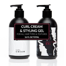 Nicole + Brizee N+B Hold The Volume Set - Curl Cream + Gel Para Estilizar | Hecho Con Aceite De Agave Azul | Sin Parabenos, Sin Sulfatos | Para Todo Tipo De Cabello Y Texturas Crema Curlado/Gel Volume