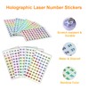2 Sets Number Stickers (Number 1-300), Self Adhesive Holographic Label