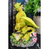 Fantasy Green Thumb Yellow Starfruit Dragon Statue Fairy Garden Collectible