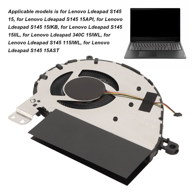 CPU Fan 4 Pin Connector DC 5V 0.5A Laptop Cooling