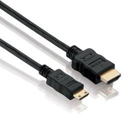 Hdsupply x HC050 050E High Speed Mini HDMI Cable with Ethernet – HDMI – 19 pin Male to HDMI 19 Pin Male, Double Shielded, Gold-plated contacts 5 m Black