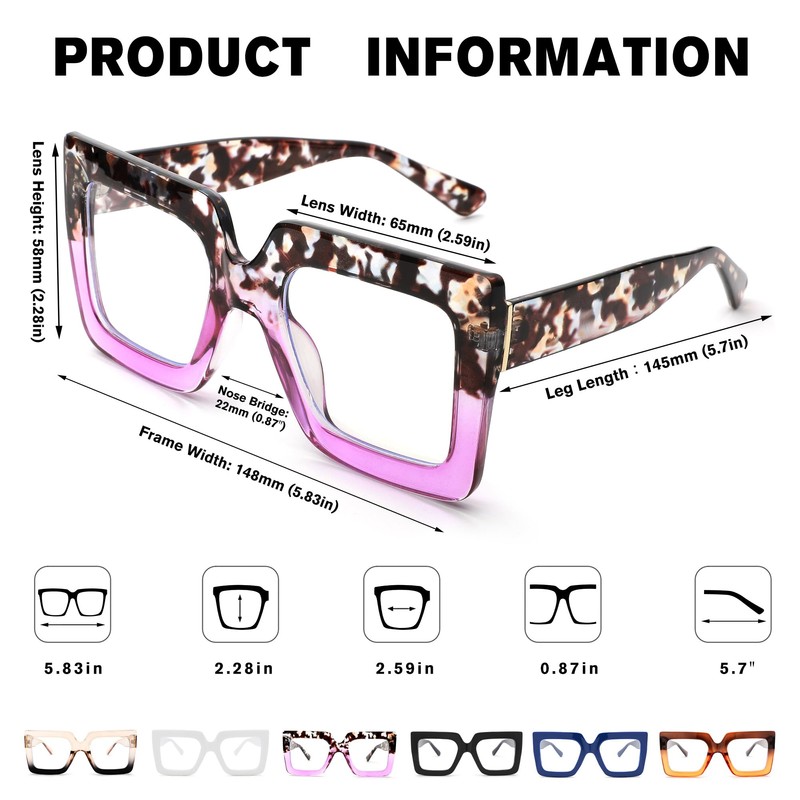 Pro Acme Blue Light Blocking Glasses - Big Square Thick