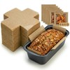 100 Pcs Unbleached Loaf Pan Liners with Bonus 10 Bakery