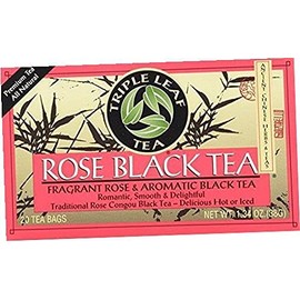 Black Tea Bags, Rose, 20 Count .3. pack 20 Count