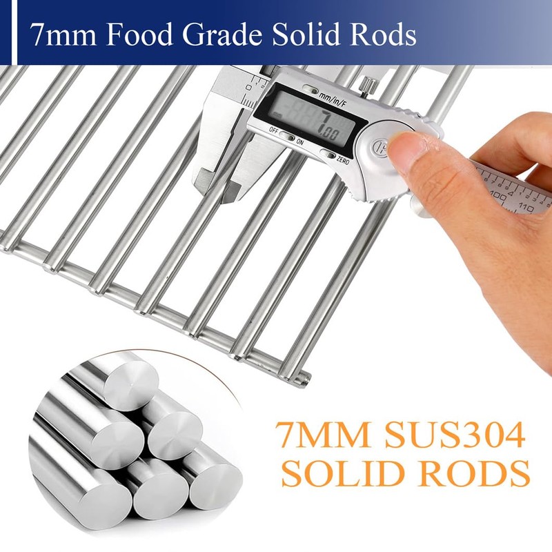 Shengyongh SS67241 (4-Pack) 17 5/8" Stainless Steell Grates Replacement for