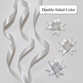 Pearlescent White Paper Strips for Weaving Projects (Single Color Packs). Paper Strips for Moravian Stars, German Stars and Froebel Stars. 50 Strips per Pack (Pearl White, 3/4 x 25 inch)