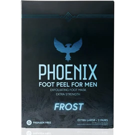 Phoenix Foot Peel for Men – Extra Strength Exfoliating Foot Mask with Menthol – XL Size for Tough, Dry Feet – Callus Remover & Cracked Heel Repair – 2 Pack Paraben-Free Foot Treatment for Hard Skin