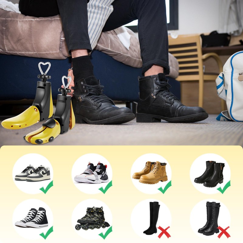 Exshoiu Shoe Stretcher Men Women, 4-Way Boot Stretcher Stretch Width