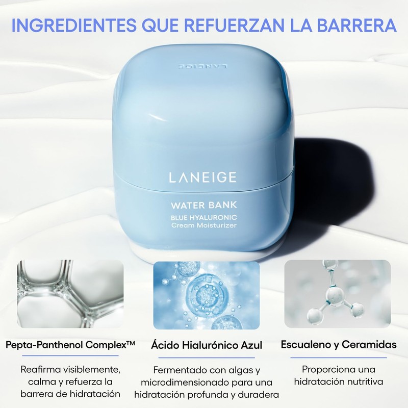 LANEIGE Water Bank Blue Hyaluronic Cream Moisturizer (Crema Hidratante)