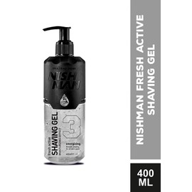 NISHMAN Shaving Gel 3 Fresh Active Shaving Gel Easy Shave 400 ml