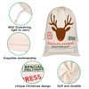 TUPARKA 3 PCS Christmas Canvas Bags Santa Sack Bag for